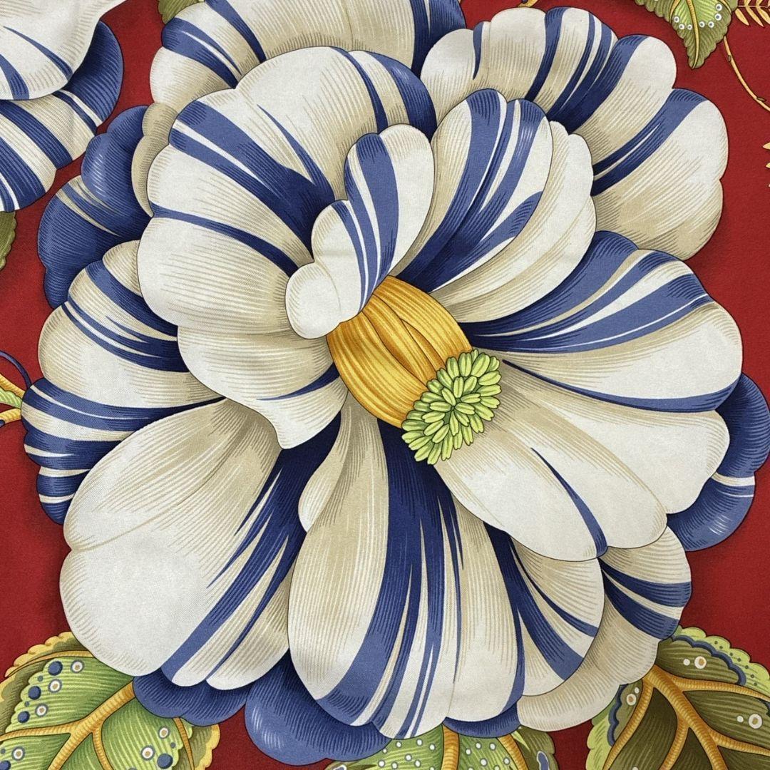 極美品✨サルヴァトーレフェラガモ シルク 大判スカーフ ストール 花柄 イタリア