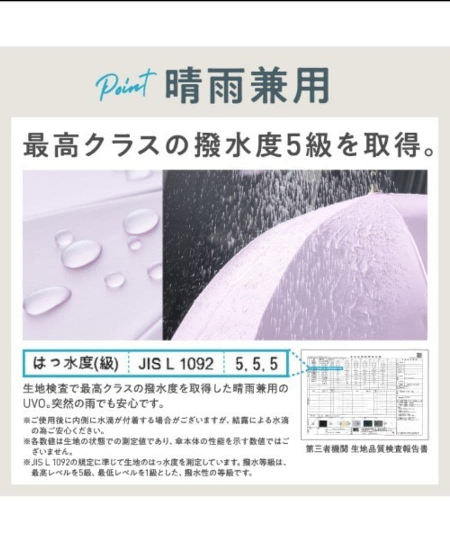 Wpc.完全遮光100% 最強の日傘UVO 5段折りたたみ 切り継ぎ