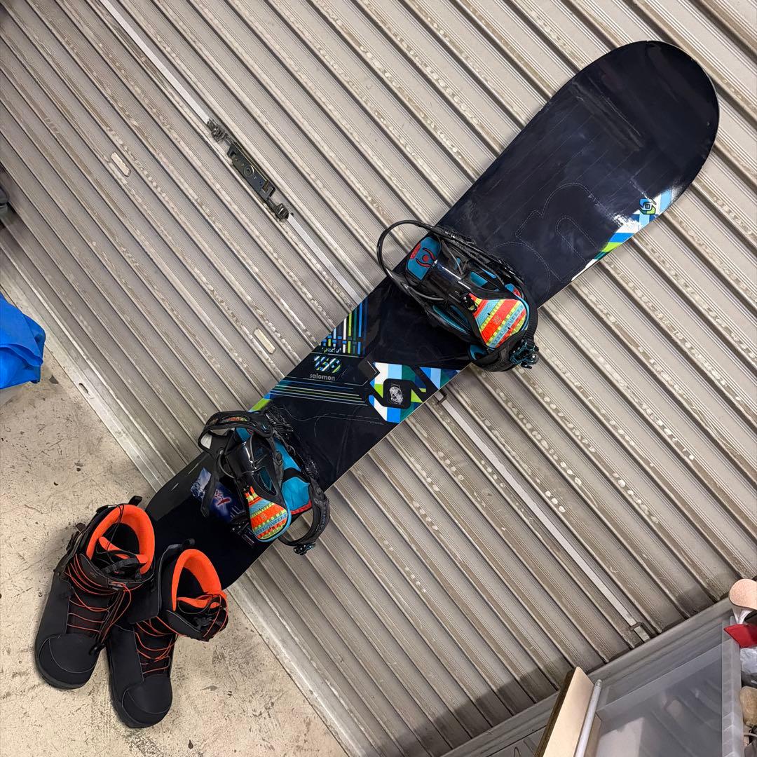 SALOMON ブーツ　スノーボード 156cm バインディングとカバー付き