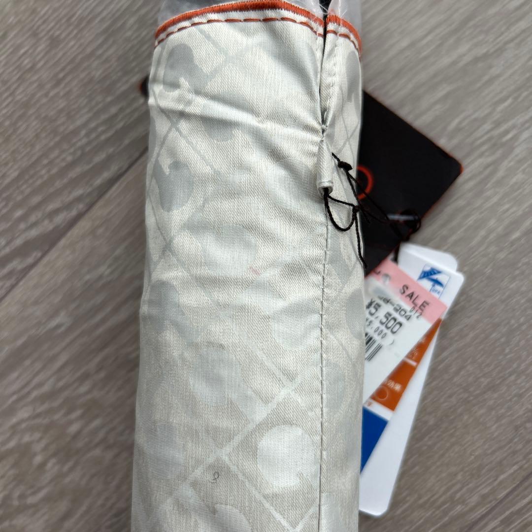 新品未使用　GHERARDINI 折りたたみ傘 晴雨兼用 ベージュ✖️オレンジ
