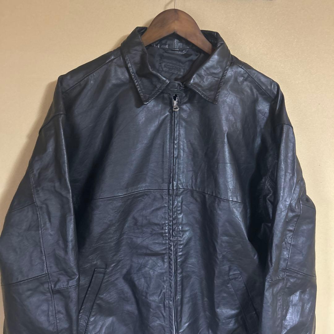 ジャケット・アウター anytee Vintage Leather_Zip-up Jacket