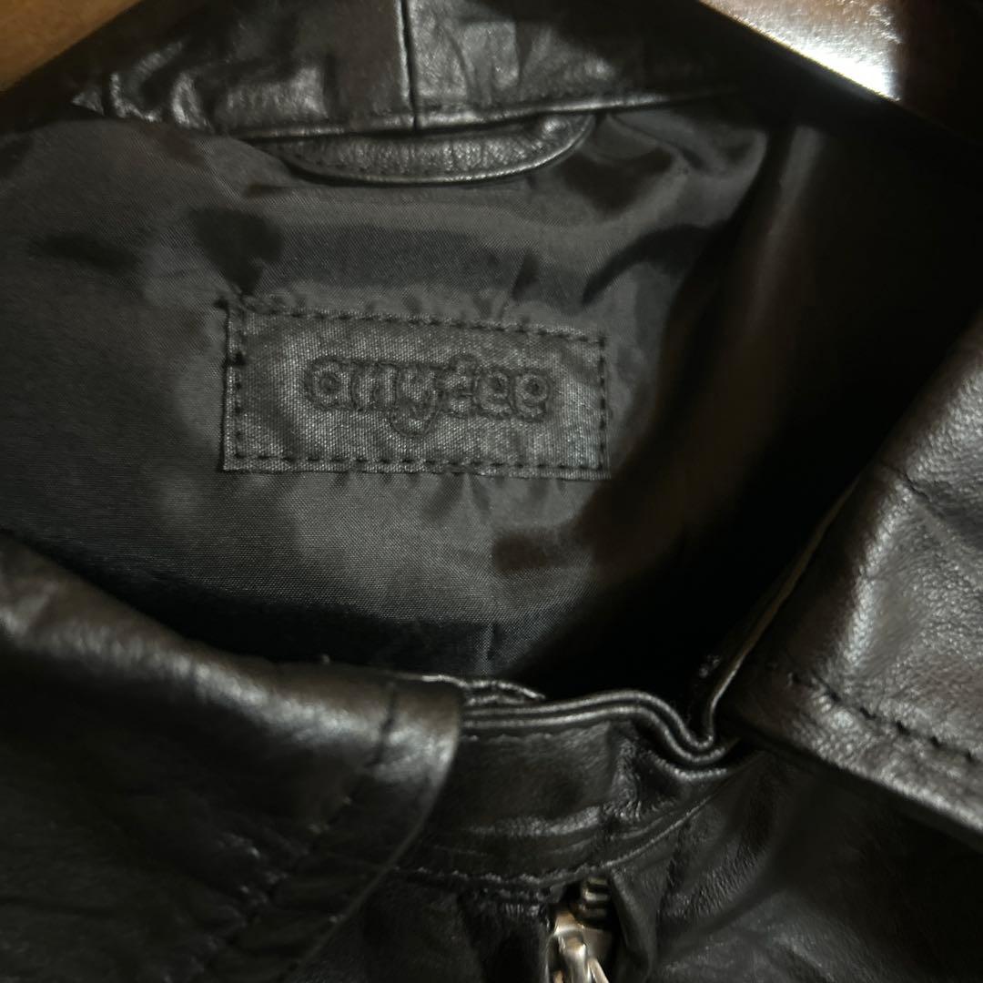 ジャケット・アウター anytee Vintage Leather_Zip-up Jacket