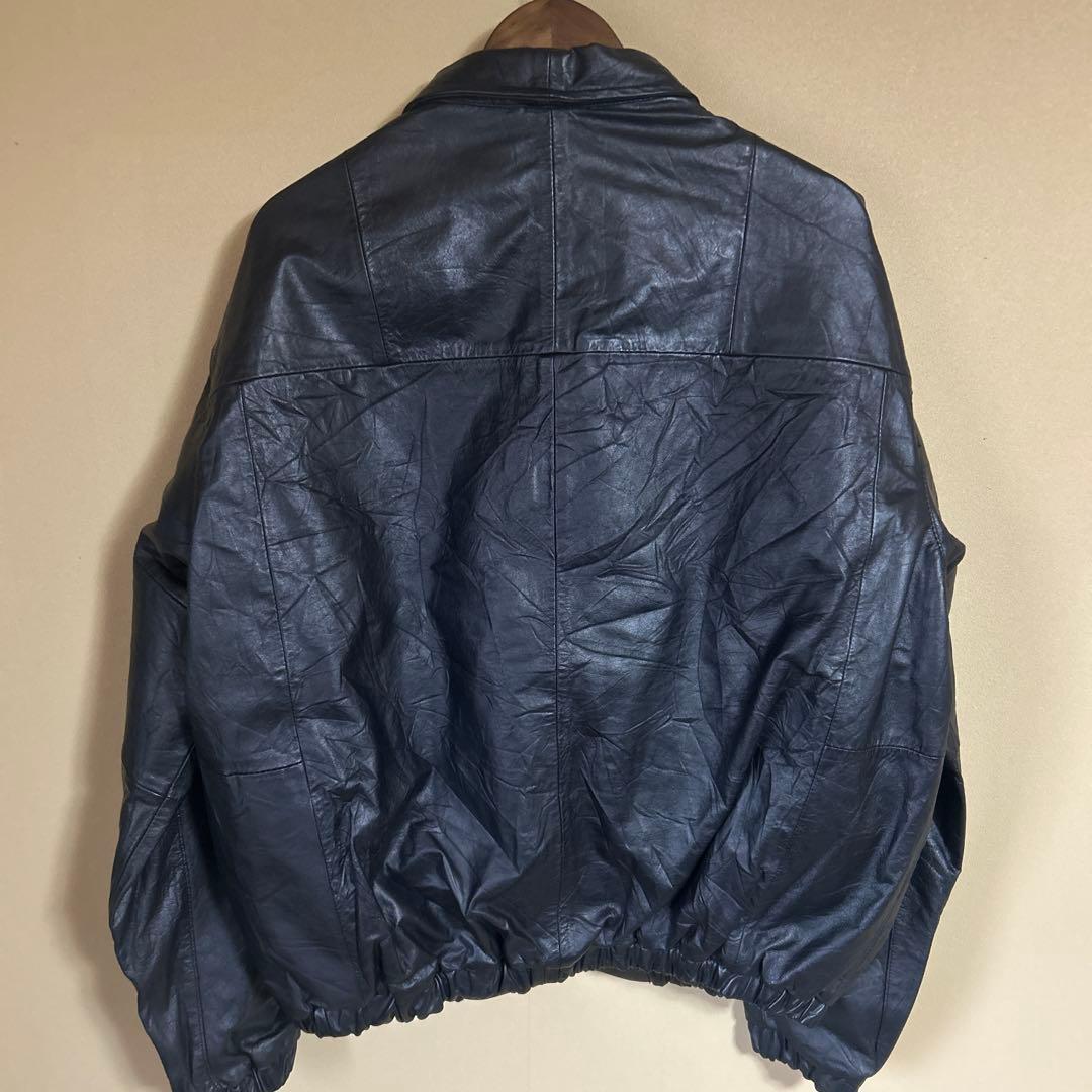 ジャケット・アウター anytee Vintage Leather_Zip-up Jacket