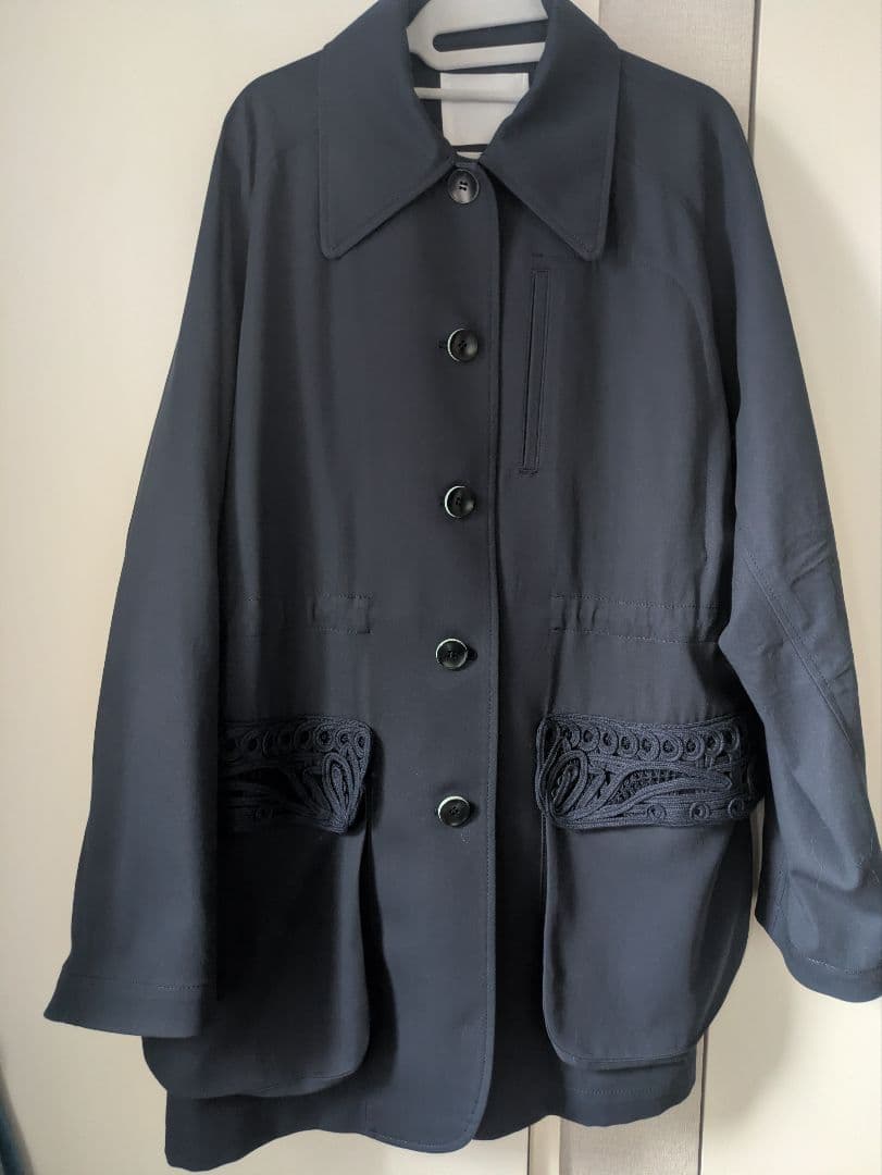 26SS Cording Embroidery Jacket　navy