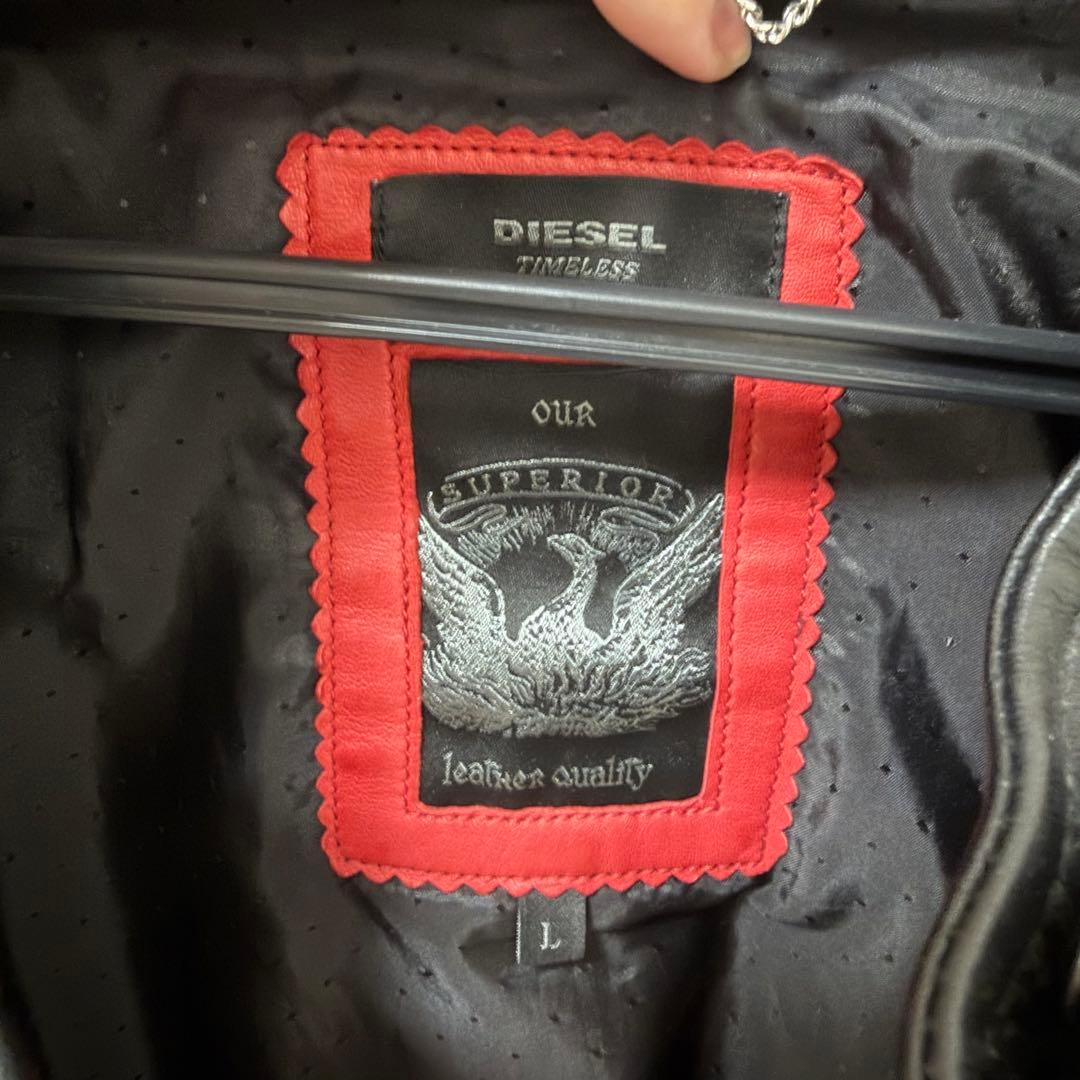 ディーゼル　DISEL レザー　ジャケット　Lサイズ