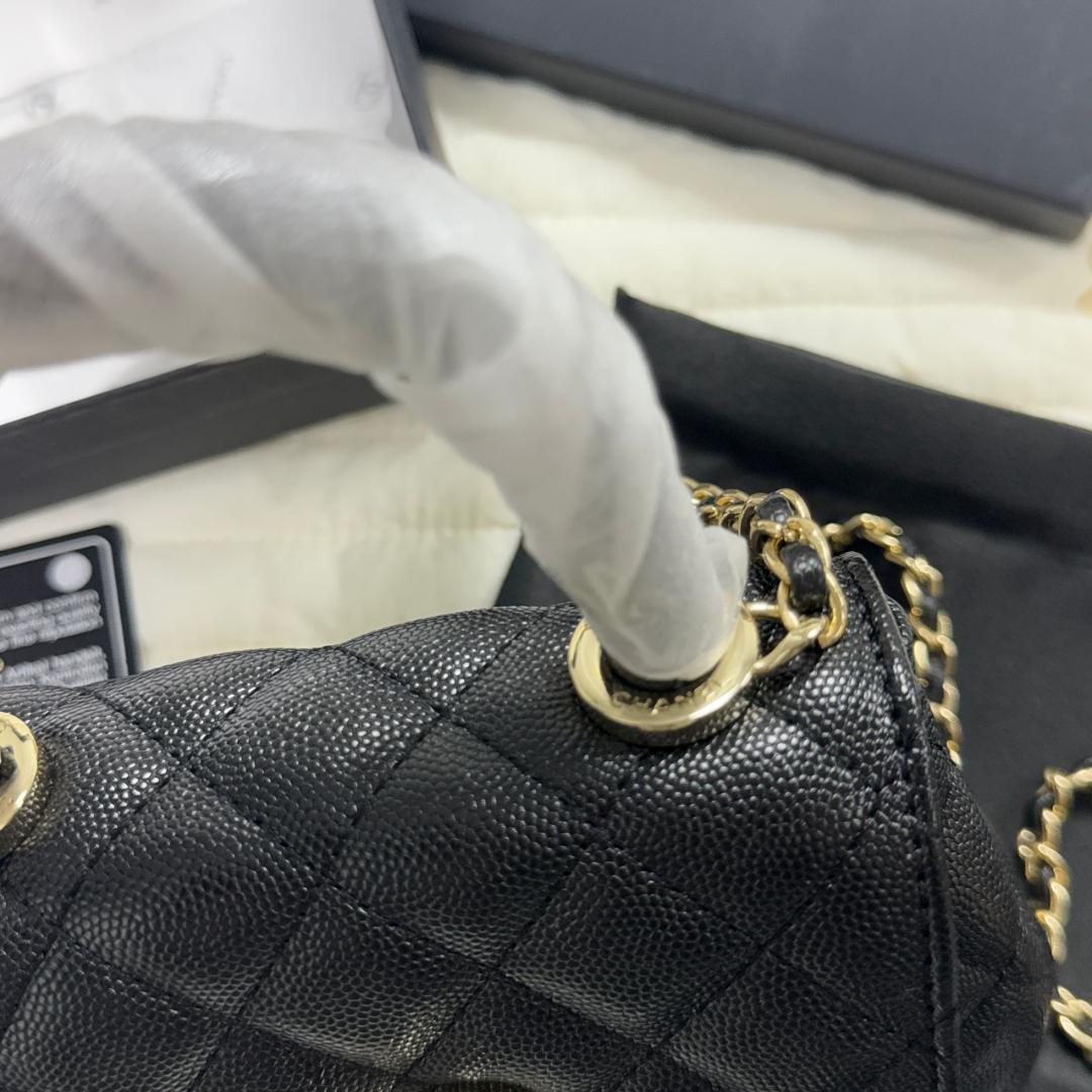 VIP顧客 ブラックレザーショルダーバッグefg