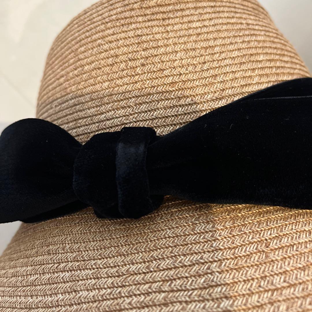 デイジーリン Hat Audrey 麦わら帽子 ベロアリボン【中古】