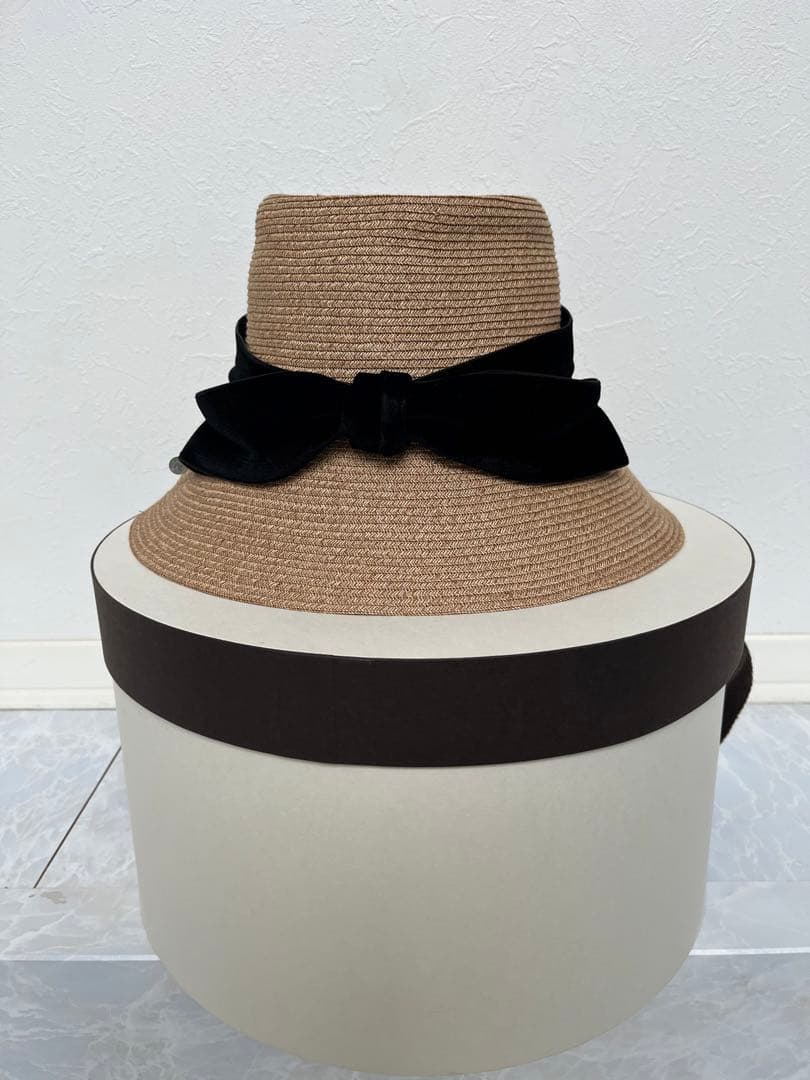 デイジーリン Hat Audrey 麦わら帽子 ベロアリボン【中古】