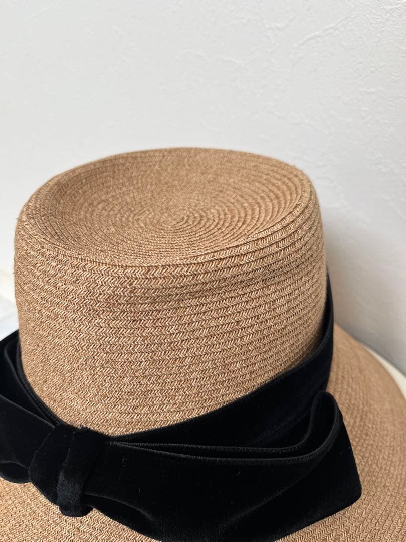 デイジーリン Hat Audrey 麦わら帽子 ベロアリボン【中古】