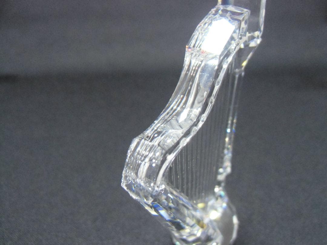 SWAROVSKI　クリスタル ハープ型 置物　A038