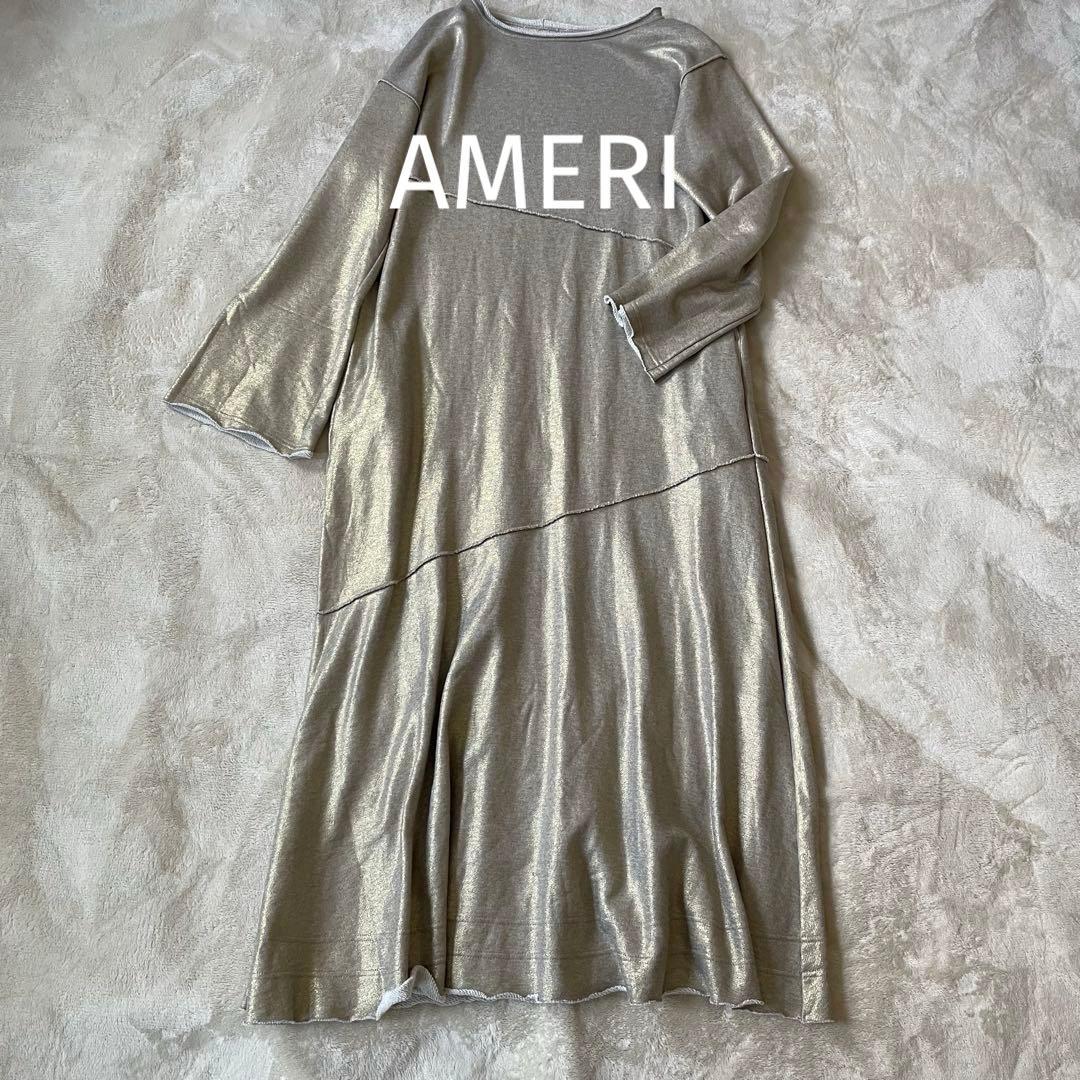ワンピース Ameri VINTAGE GLITTER PRINT URAKE DRESS