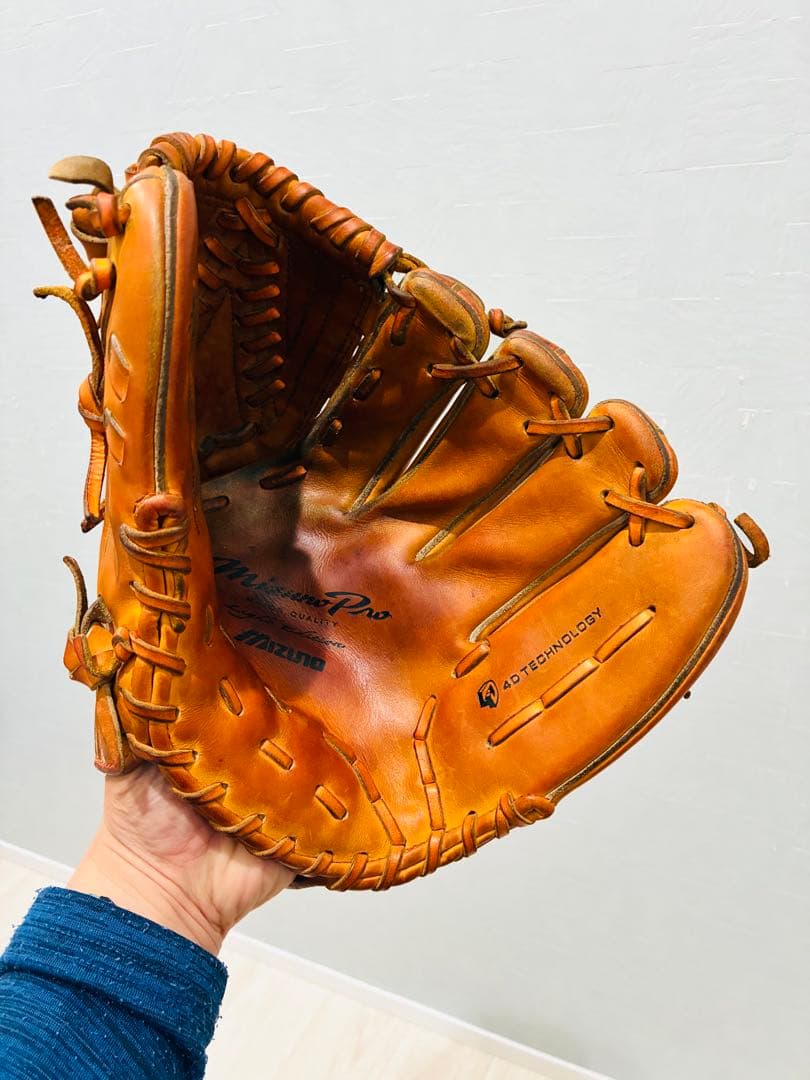 ミズノプロ MIZUNO Pro 最高級 極美品 硬式 投手用 旧ロゴ 廃盤レア