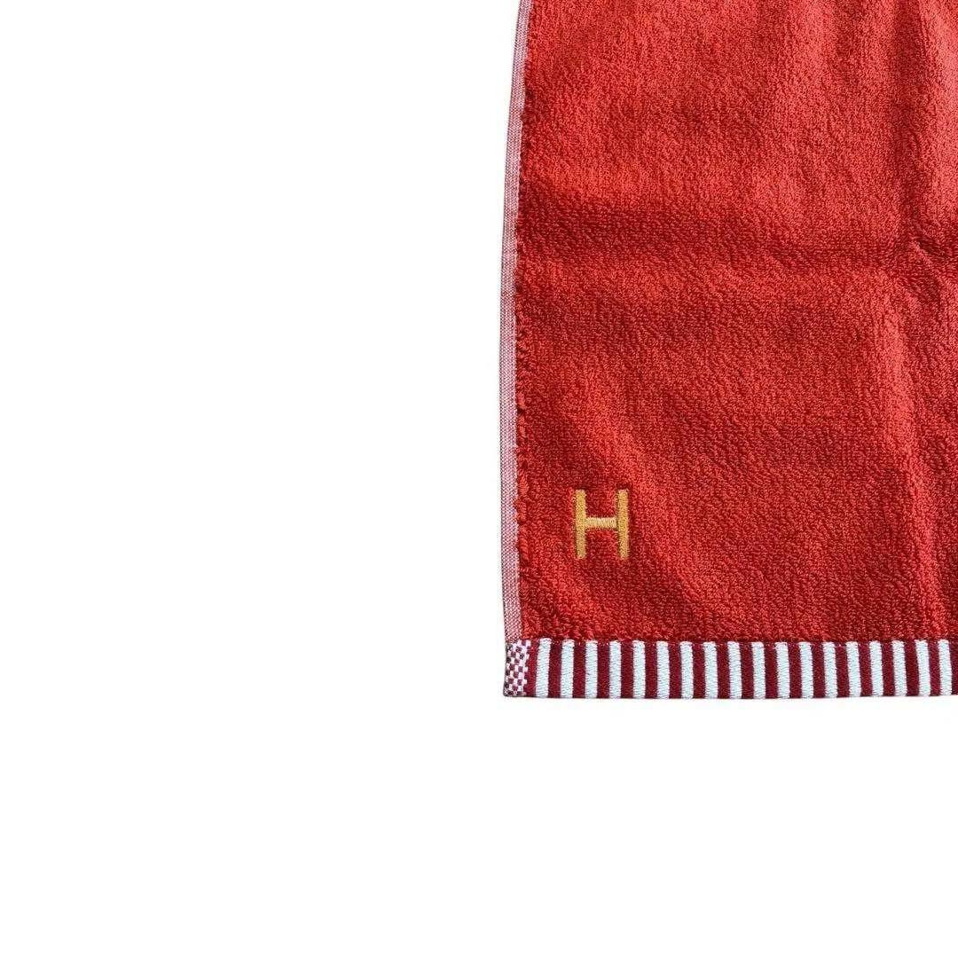 【HERMES】エルメス ハンドタオル オレンジ　エレガント