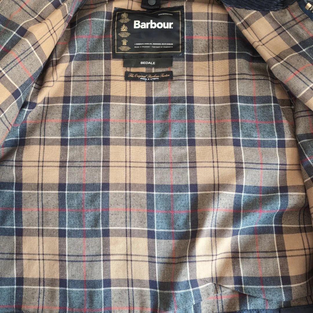 Barbour Bedale 英国製 紺 36 フード付き