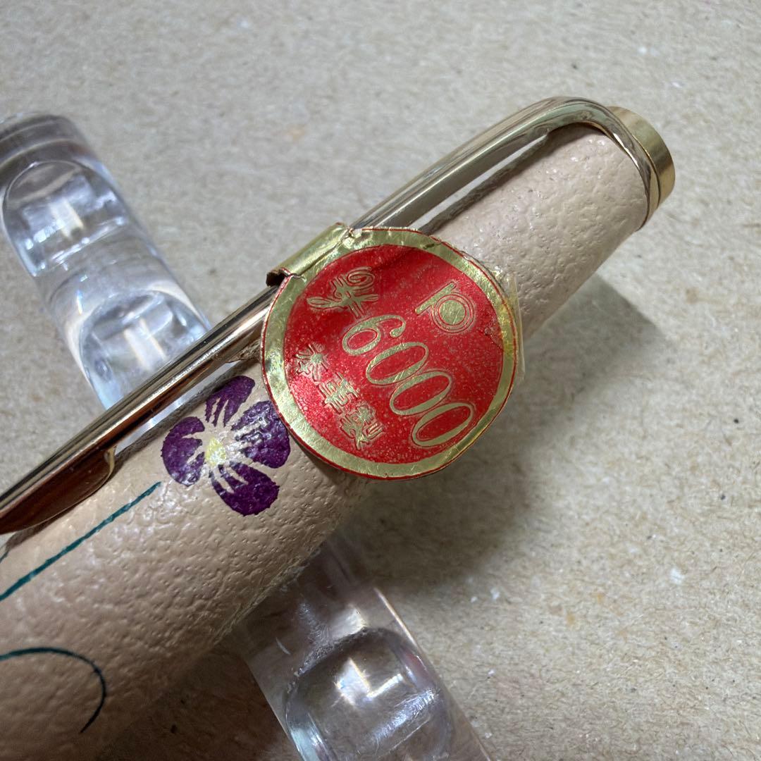 新品 廃盤 PLATINUM プラチナ 万年筆 シープ 革巻き 18k 細字