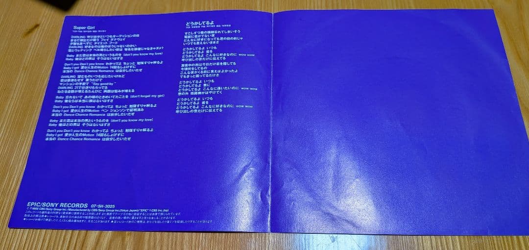 岡村靖幸 SUPER GIRL - シティハンター2 レコード