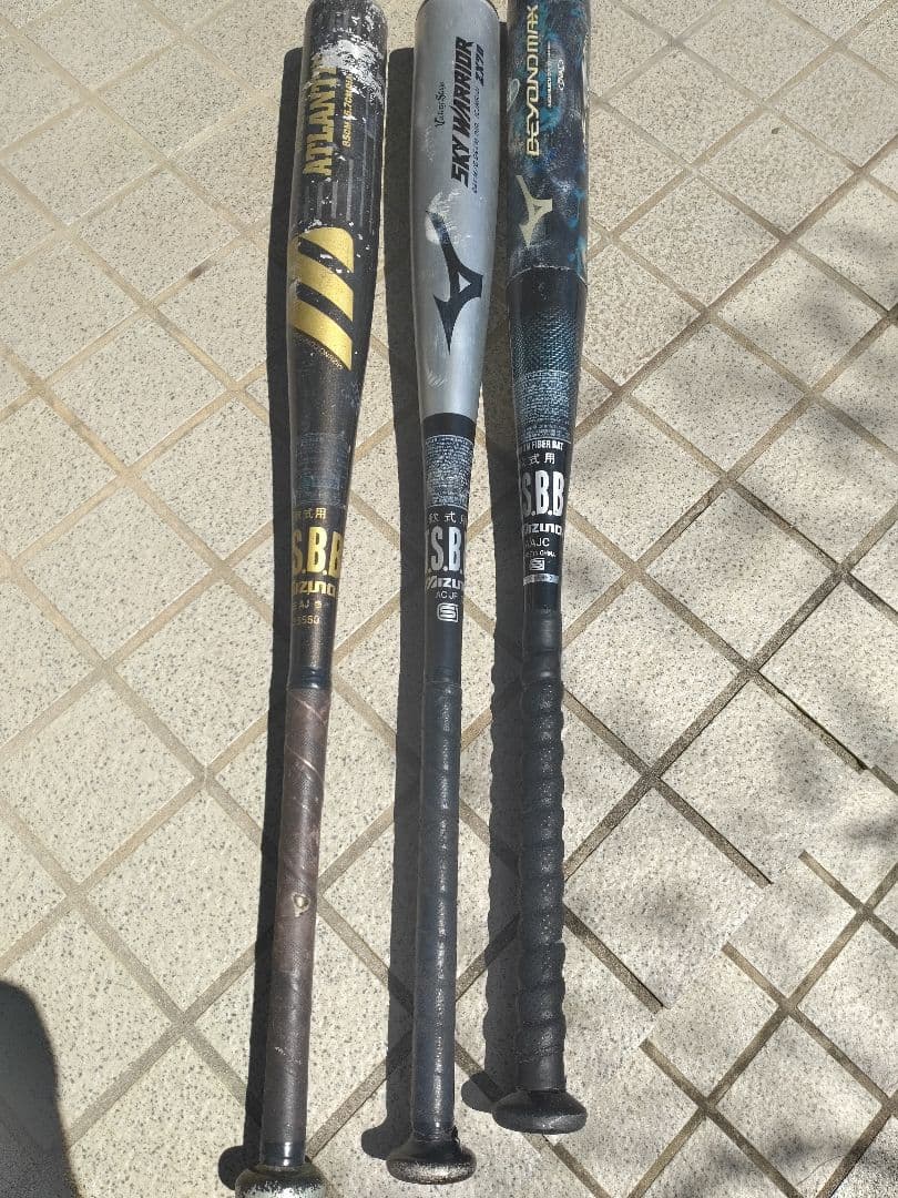 Mizuno 軟式バット 3本セット + ケース