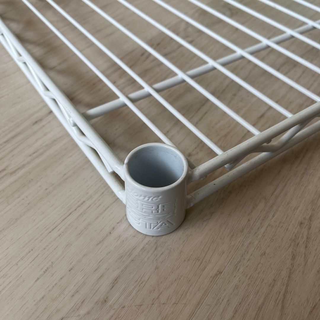 【結月】エレクター(Erecta)ワイヤーシェルフ白　４枚セット