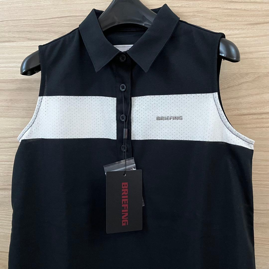 新品＆美品★BRIEFING Sサイズ上下セット 夏ゴルフ シャツ＆スカート黒白
