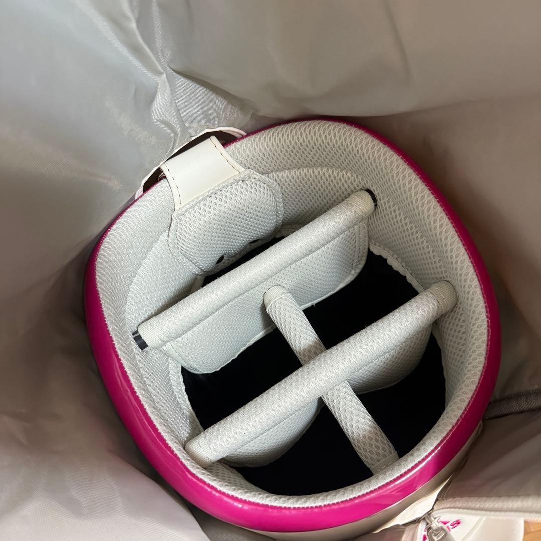 adidas キャディバッグ ゴルフバッグ ホワイト/ピンク