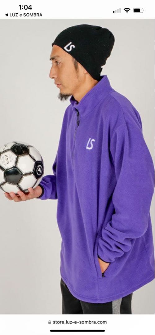 【極美品/LUZeSombra】LS FLEECE HALFZIP TOP L