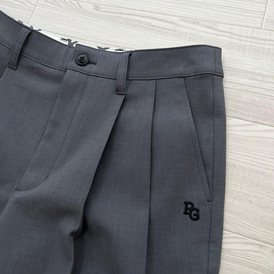 超美品　ほぼ新品　パーリーゲイツ　パンツ　ストレッチ　ニコちゃん　グレー　1