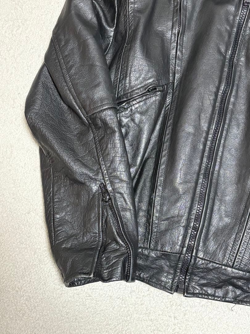 90s レザージャケット ブルゾン vintage 短丈