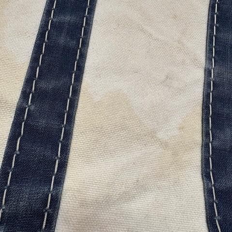 80s 2色ギザタグ エルエルビーン トートバッグ LLBEAN 紺　Mフェード