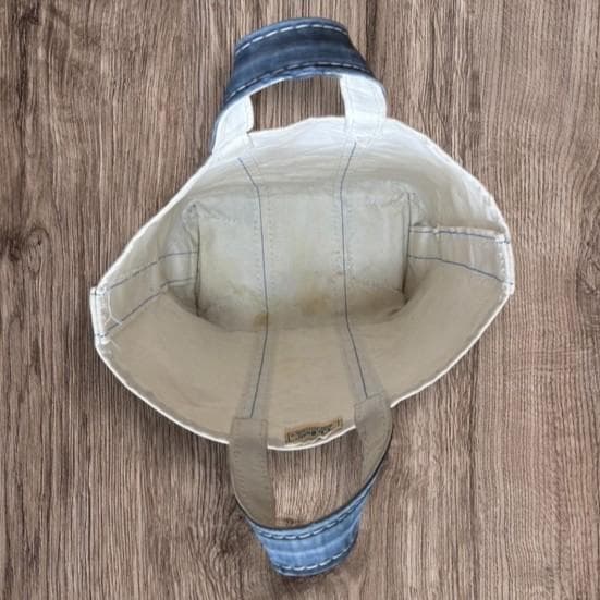 80s 2色ギザタグ エルエルビーン トートバッグ LLBEAN 紺　Mフェード
