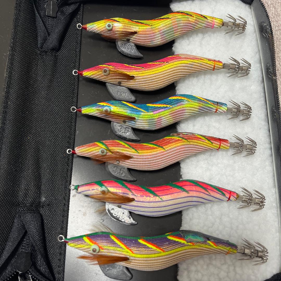 餌木猿3.5号　松SP SS ノーマル6本＋ケース　林釣漁具製作所