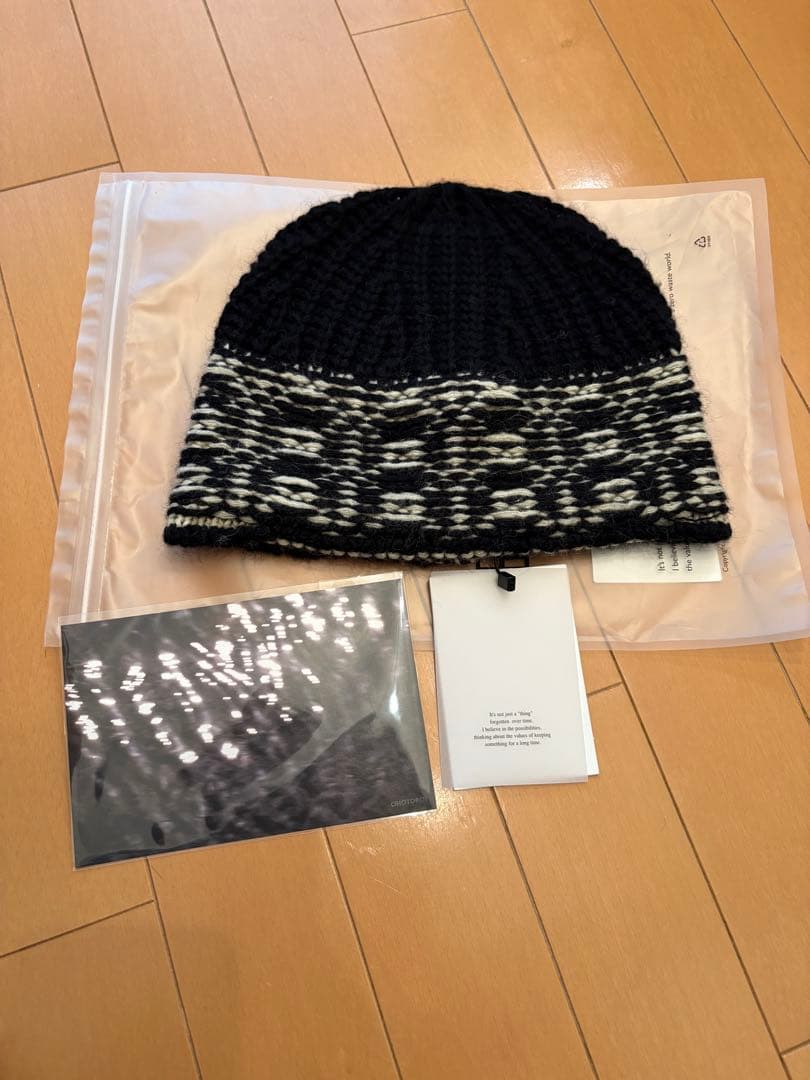 帽子 OHOTORO Weaving Knit Beanie black