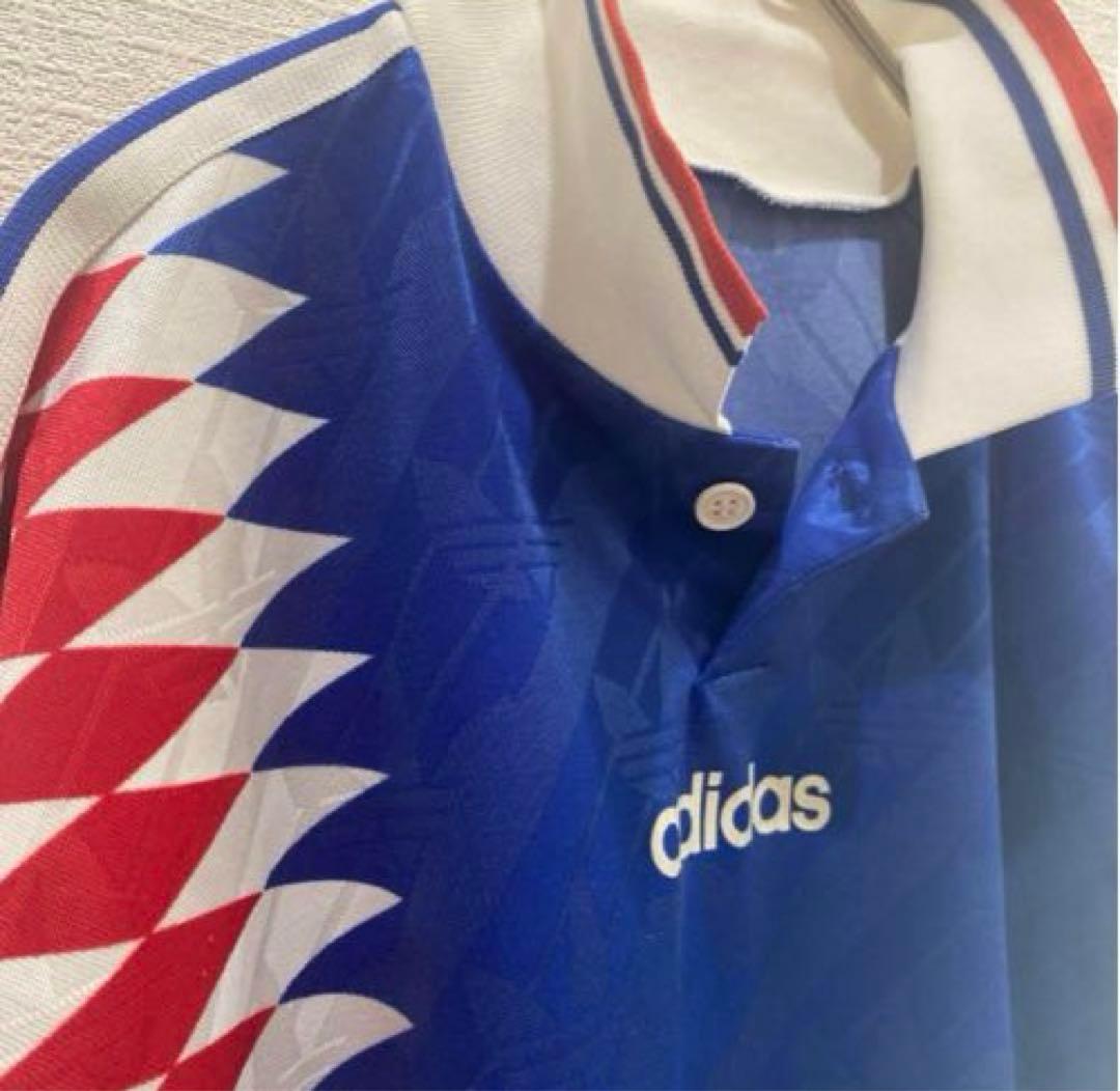当時モノ ユニフォーム アディダス／フランス 94 サッカー ジダン カントナ