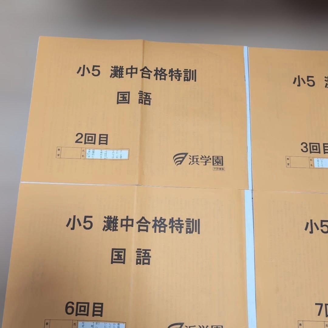 2024年度　小5 灘中合格特訓 国語 2〜12回セット