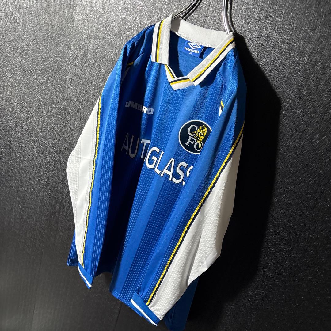 【★チェルシー】 古着 アンブロ サッカー レトロ ユニフォーム 2XL ★希少