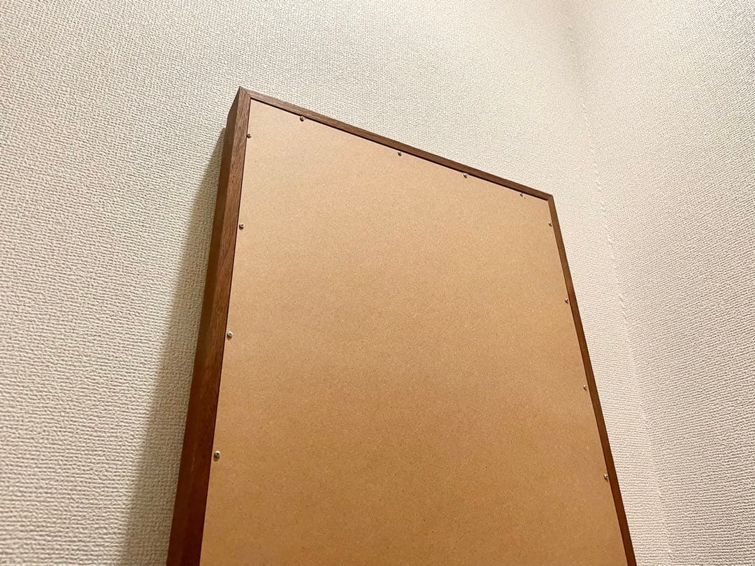 【送料込】ニトリ 飛散防止加工 立てかけミラー アルブル D40150 ブラウン