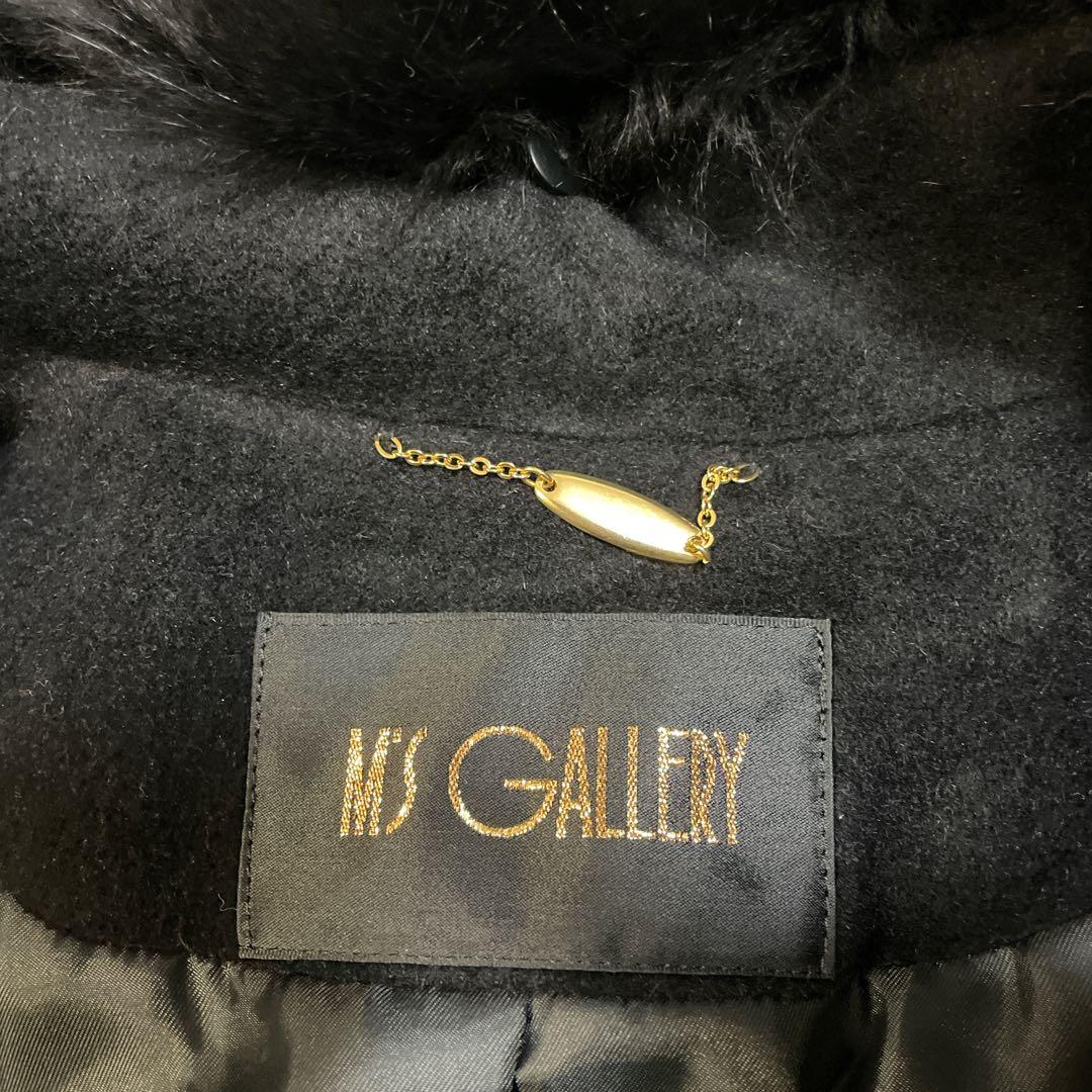 美品 アンゴラ100% M'S GALLERY ポンチョコート フォックスファー