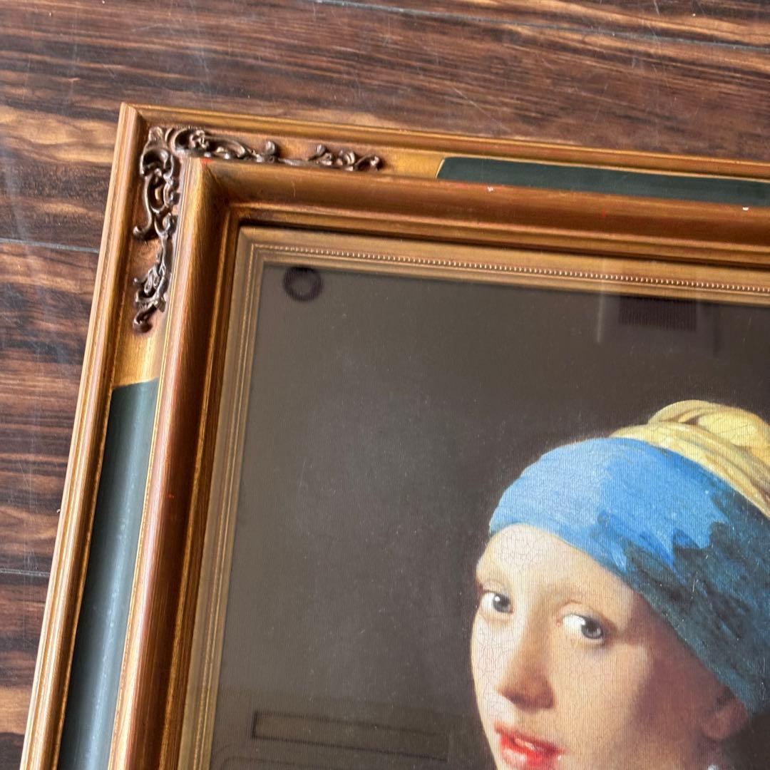 ヤン・フェルメール　真珠の耳飾りの少女205/1000 額装 複製画 J