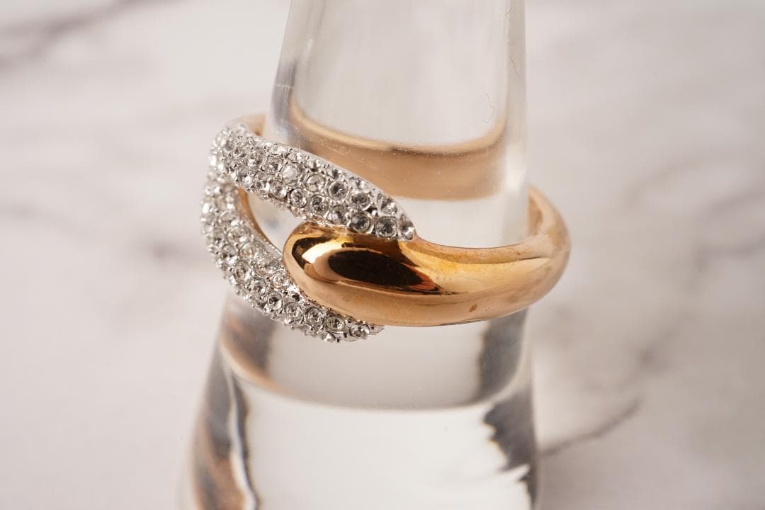 箱付き✨SWAROVSKI スワロフスキー リング指輪58 クリスタル＆ゴールド