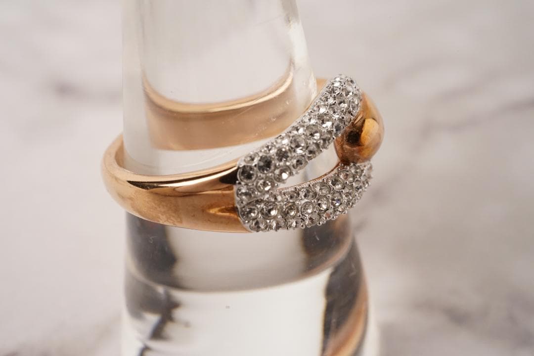 箱付き✨SWAROVSKI スワロフスキー リング指輪58 クリスタル＆ゴールド