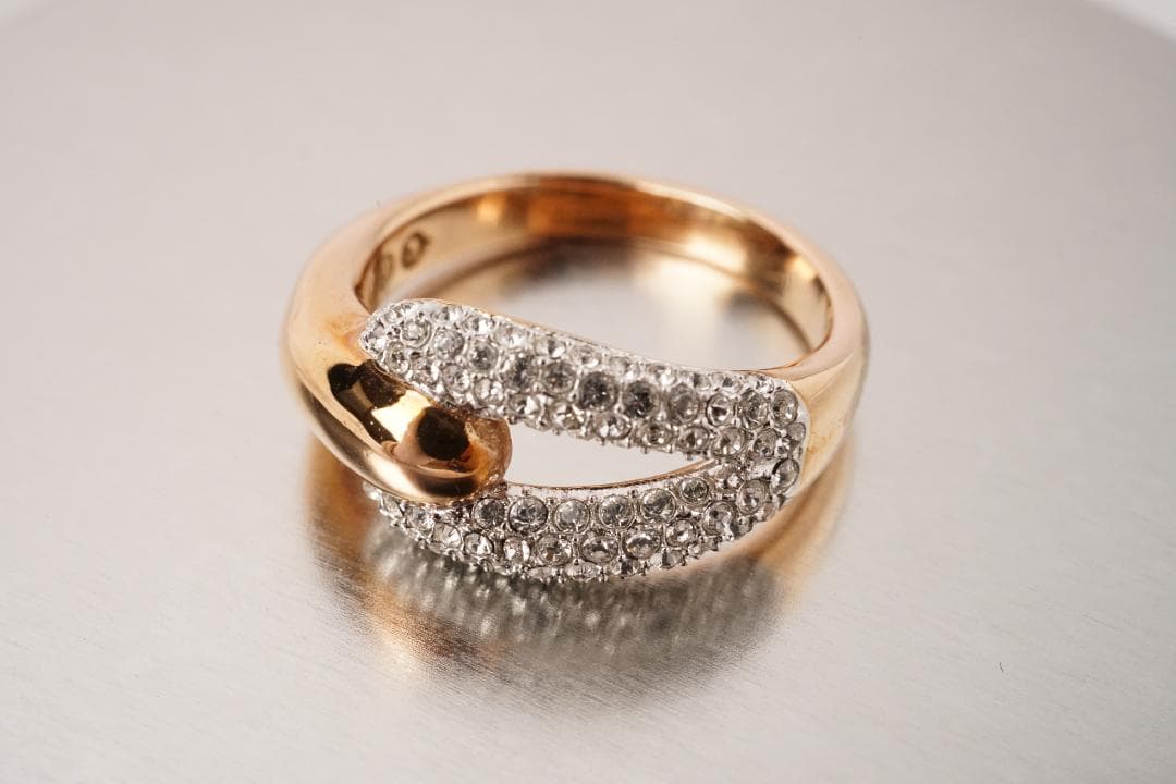 箱付き✨SWAROVSKI スワロフスキー リング指輪58 クリスタル＆ゴールド