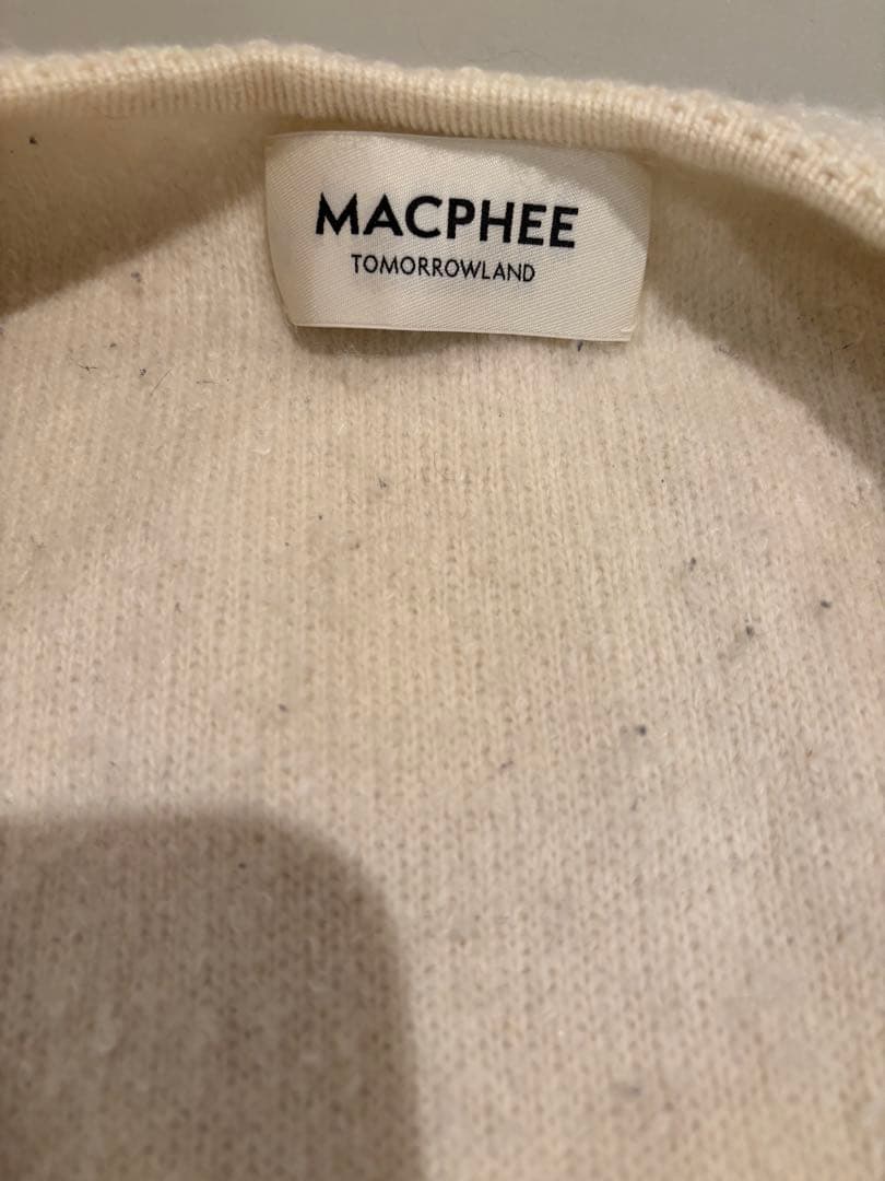 MACPHEE ホワイト ノースリーブベスト