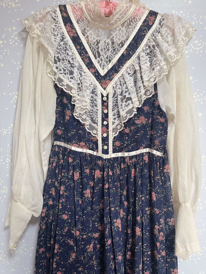 gunne sax 花柄ロングワンピース
