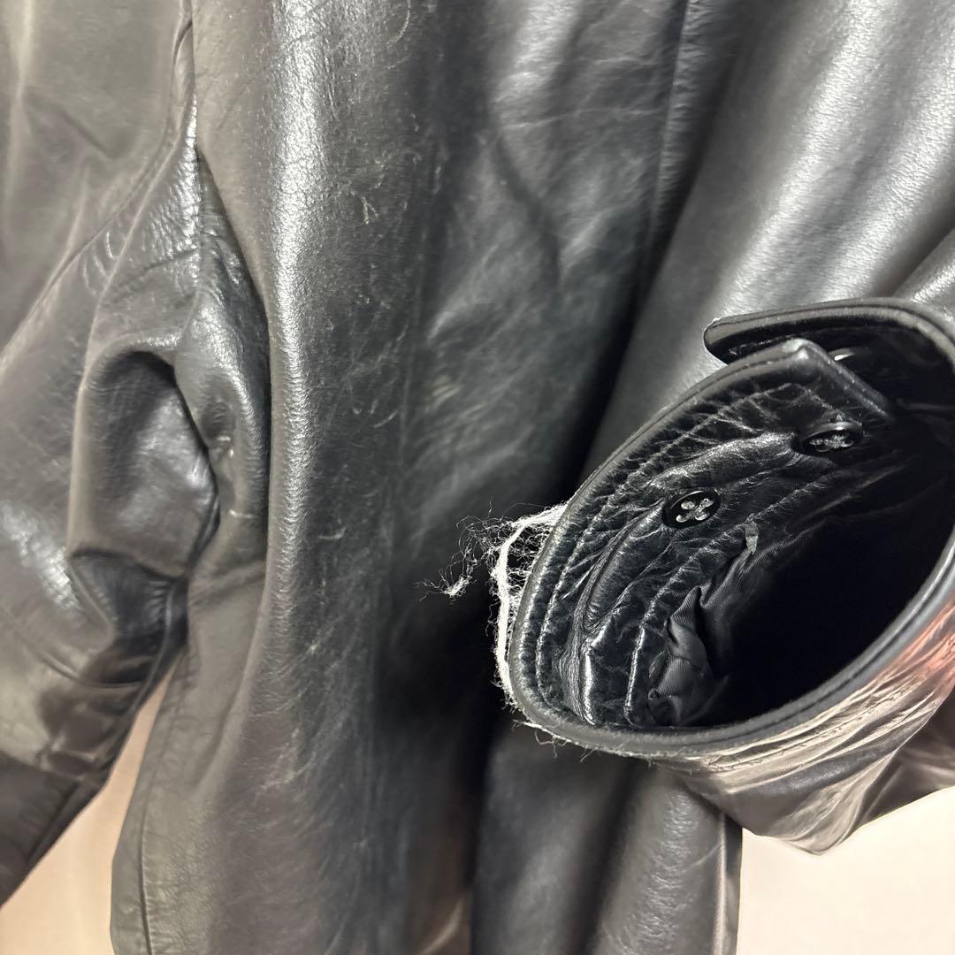 GAP ブラックレザー ジャケット 黒 古着