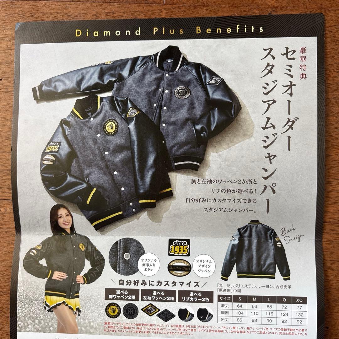 阪神タイガースDIAMOND会員特典スタジアムジャンパーL&メモリアルDVD