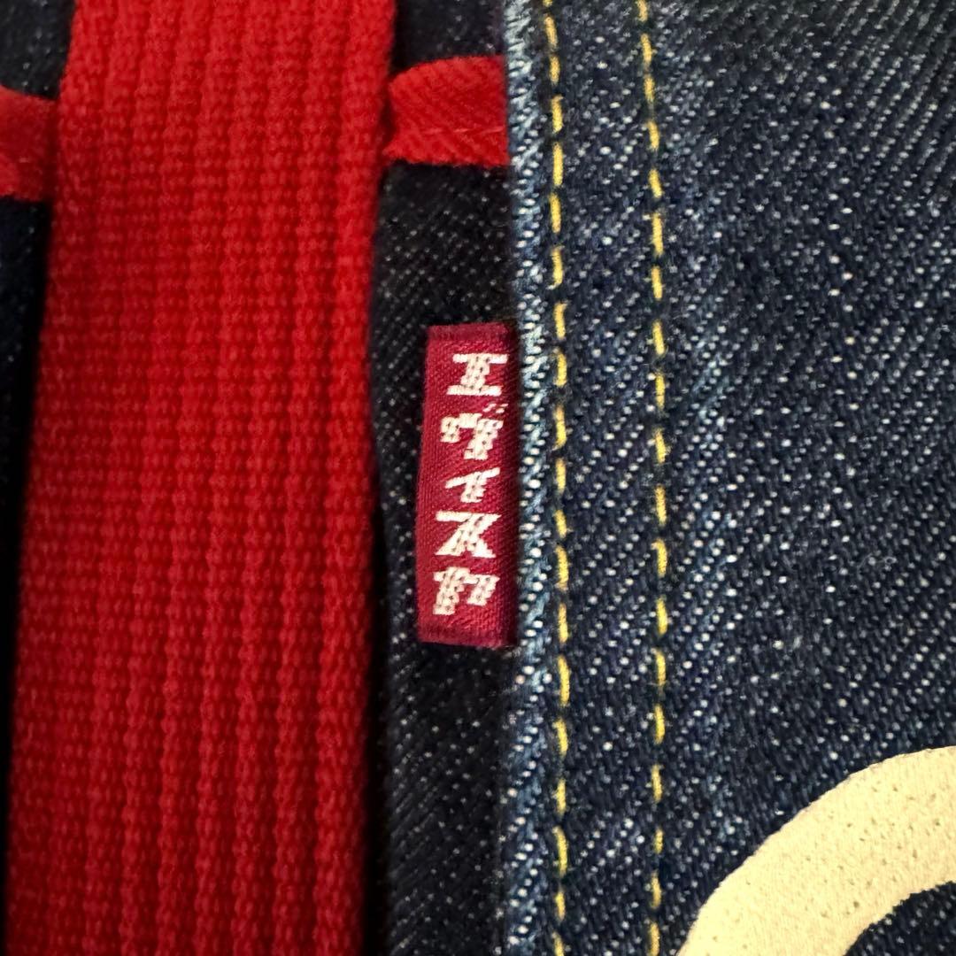 エヴィス　デニムトートバッグ　カモメプリント　日本製