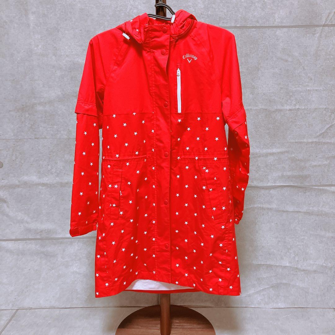Callaway ゴルフ レイン ワンピース レッド レディース Sサイズ 美品
