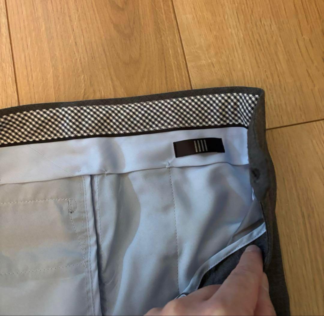 SUITSELECT 夏用細身スラックス2セット （ダークブルー、ライトグレー）