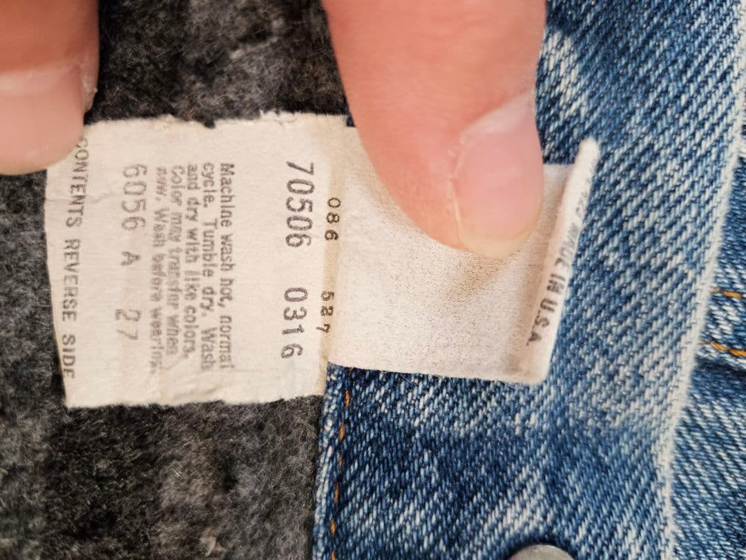 リーバイス USA製デニムジャケット 70506 サイズ42 ブランケット