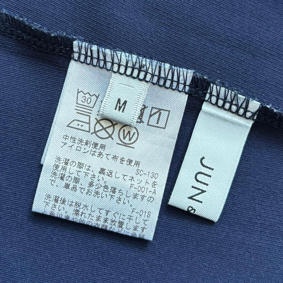 【美品】Jun&Ropé ジュン&ロペ モックネック 長袖プルオーバー ネイビー
