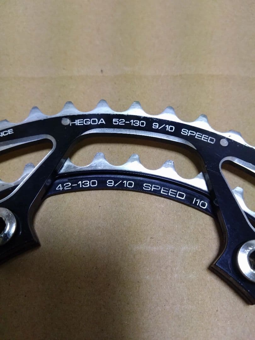 TA HEGOAチェーンリング52-42 9/10speed 130PCD